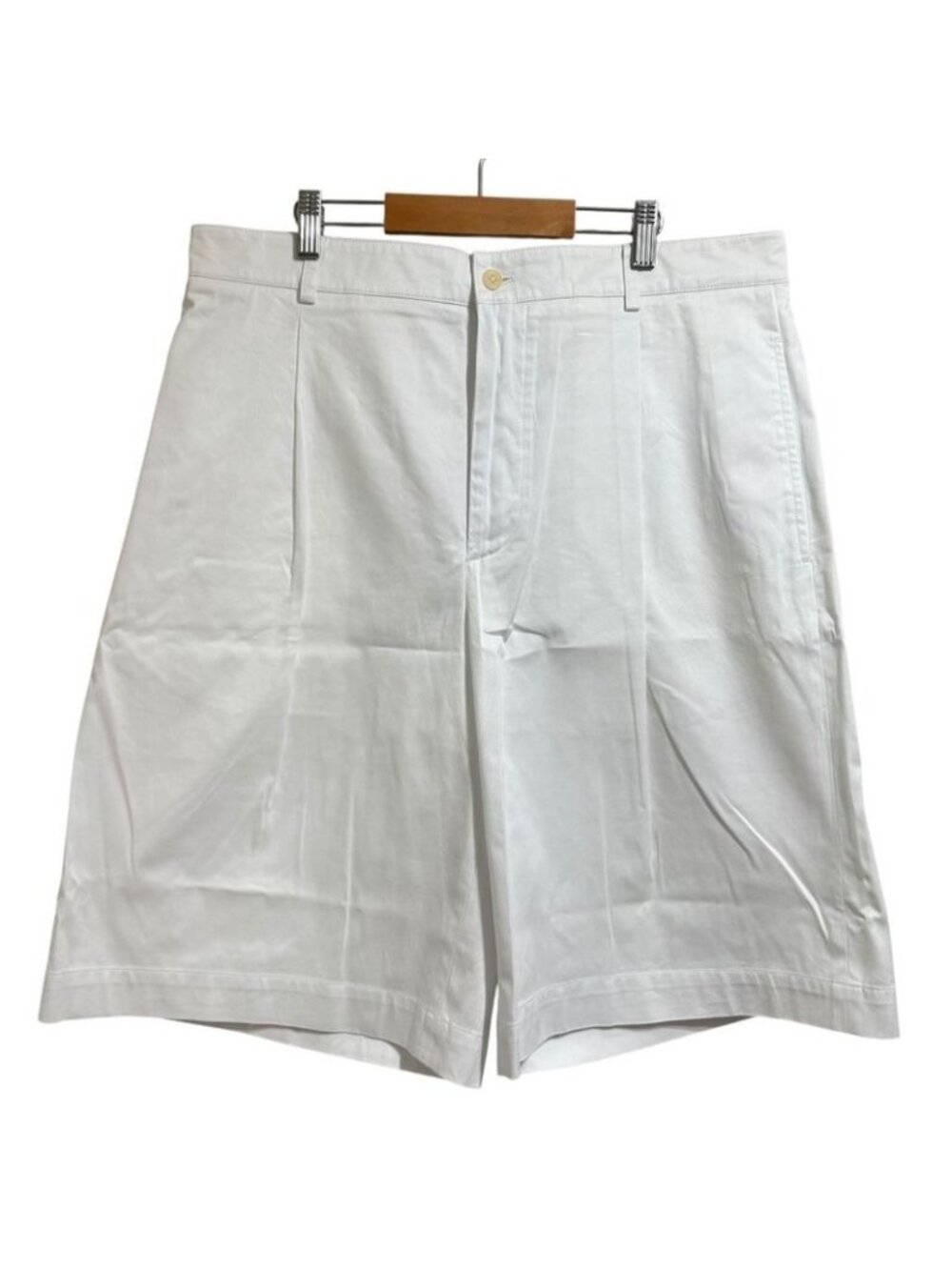 Hermes One Tuck Wide Shorts Size S White 22SS